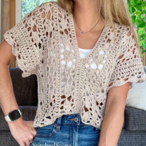 coastal lace crochet top main image